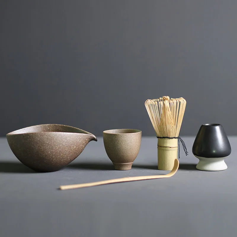 4/5pcs/set Japanese Tea Matcha Brush Baiben Tea Combination of Song Dynasty Tea Ordering Tools Matcha Beater Set