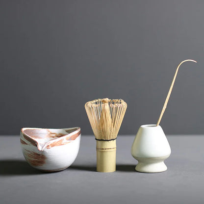 4/5pcs/set Japanese Tea Matcha Brush Baiben Tea Combination of Song Dynasty Tea Ordering Tools Matcha Beater Set