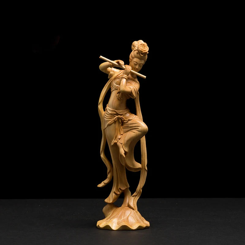 4 Beautiful Yoga Statue Flying Four Buddhas Thailand Wood Sculpture Carving Crafts Garden Decoration