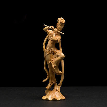 4 Beautiful Yoga Statue Flying Four Buddhas Thailand Wood Sculpture Carving Crafts Garden Decoration