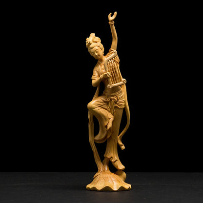 4 Beautiful Yoga Statue Flying Four Buddhas Thailand Wood Sculpture Carving Crafts Garden Decoration