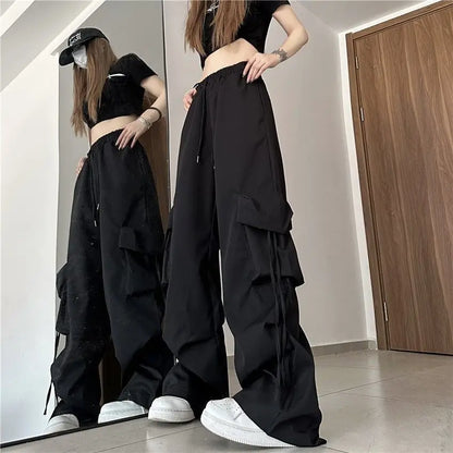 4 Colors Women Wide Cut Pants Women Loose High Waist Legging 4-Way Stretch Leggings Lady Stretchy Pants