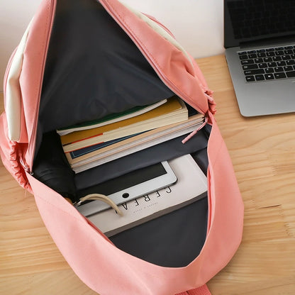 4 In 1 Women Backpack Trendy Pendant School Bag for Girls Large Capacity Female Travel Backpacks Waterproof Student Bookbags