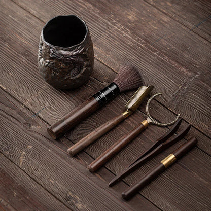 4 Style Dragon Gilt Tea Set Pottery Kung Fu Tea Ceremony Accessories Storage Cloud Tea Canister Utensils Pen Case Lotus Pot