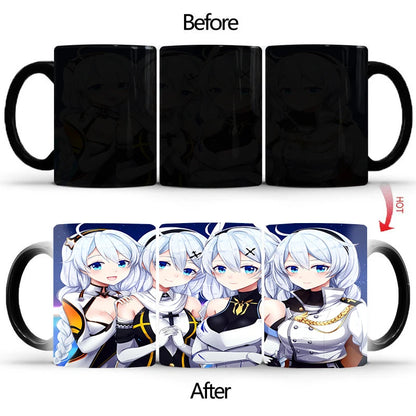 4 Subdue Beauty Mug Heat Sensitive Teacup BSKT-022 Ceramic Mugs Coffee Cups Custom Cup Porcelain Mugs Free Shipping Drinkware