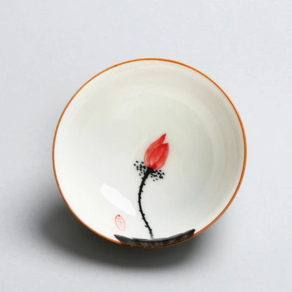 4 pcs/lot Ceramic Teacup Coffee cup Hand painted blue and white Tea Bowl Chinese Tea set Accessories Personal Single Cup
