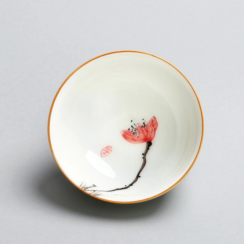 4 pcs/lot Ceramic Teacup Coffee cup Hand painted blue and white Tea Bowl Chinese Tea set Accessories Personal Single Cup