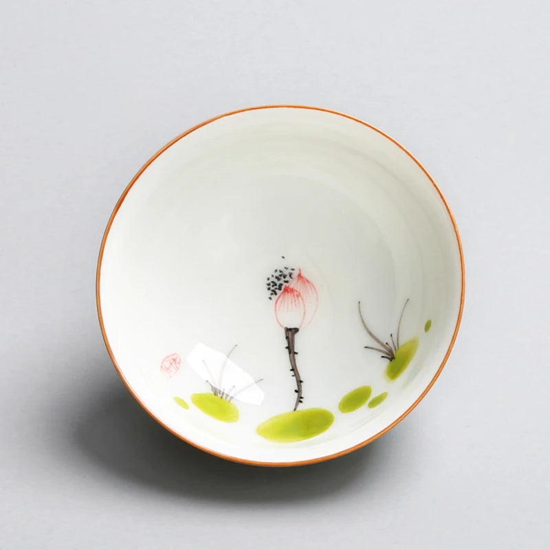 4 pcs/lot Ceramic Teacup Coffee cup Hand painted blue and white Tea Bowl Chinese Tea set Accessories Personal Single Cup