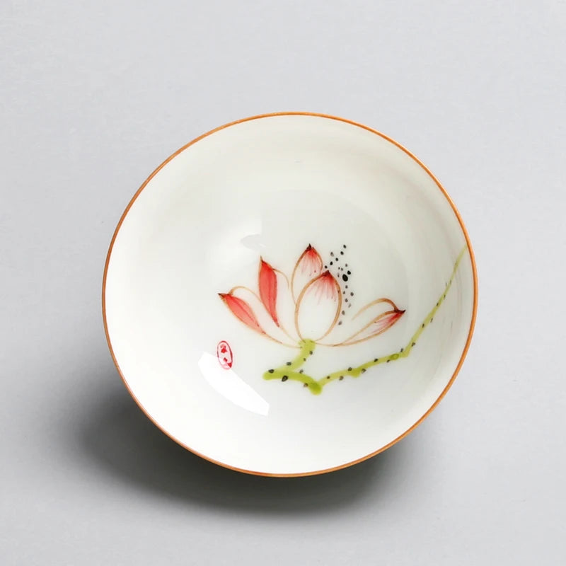 4 pcs/lot Ceramic Teacup Coffee cup Hand painted blue and white Tea Bowl Chinese Tea set Accessories Personal Single Cup