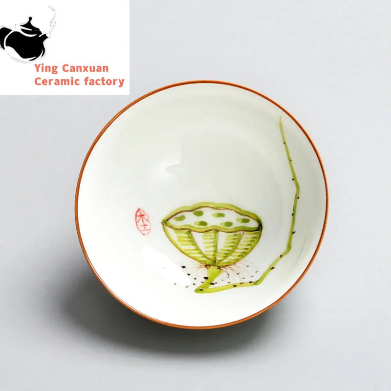 4 pcs/lot Ceramic Teacup Coffee cup Hand painted blue and white Tea Bowl Chinese Tea set Accessories Personal Single Cup