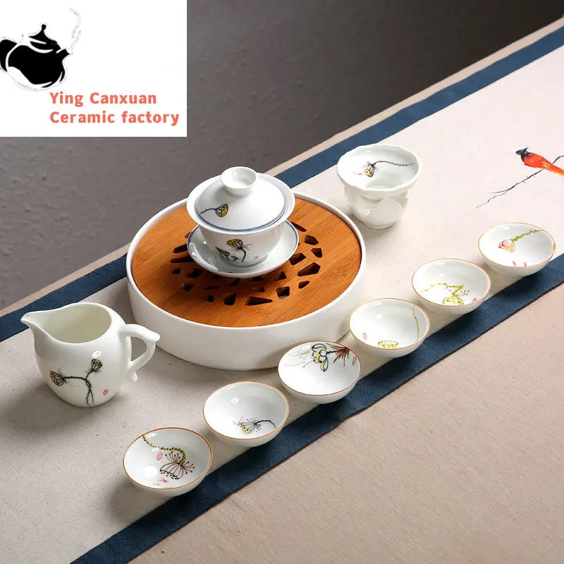 4 pcs/lot Ceramic Teacup Coffee cup Hand painted blue and white Tea Bowl Chinese Tea set Accessories Personal Single Cup