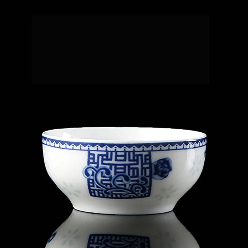 4 pcs/lot Jingdezhen Blue and white porcelain Tea cup Handmade small single cup Tea bowl Master Cup Teaware accessories 40ml