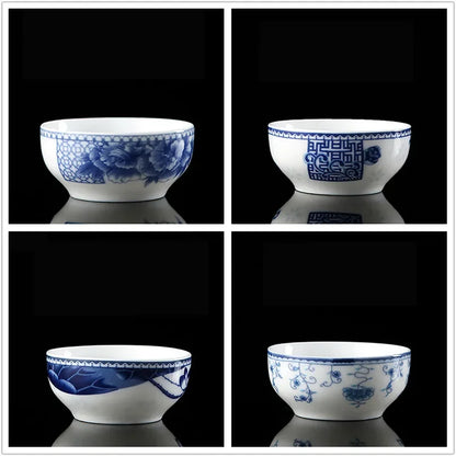 4 pcs/lot Jingdezhen Blue and white porcelain Tea cup Handmade small single cup Tea bowl Master Cup Teaware accessories 40ml