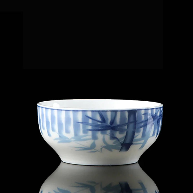 4 pcs/lot Jingdezhen Blue and white porcelain Tea cup Handmade small single cup Tea bowl Master Cup Teaware accessories 40ml