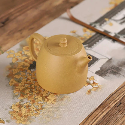 400ML Large Capacity Real Handmade Yixing Kettle Raw Ore Duan Mud Clay Teapot Golden Teaware Kung Fu Zisha Tea Pot Free Shipping