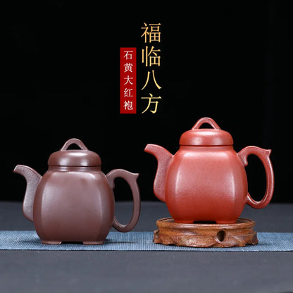 400cc Chinese Yixing High-end Purple Clay Teapots Famous Artists Handmade Tea Pot Kettle ZiSha Tea Set Collection Grade