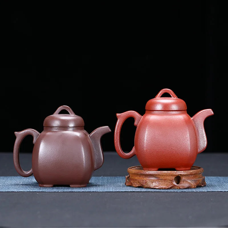 400cc Chinese Yixing High-end Purple Clay Teapots Famous Artists Handmade Tea Pot Kettle ZiSha Tea Set Collection Grade