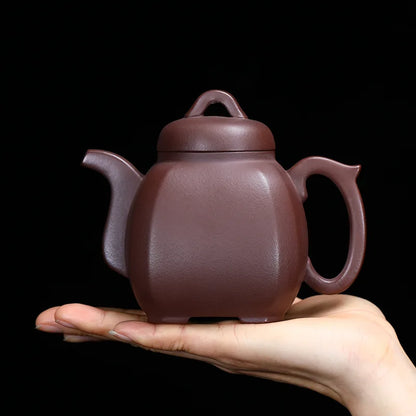 400cc Chinese Yixing High-end Purple Clay Teapots Famous Artists Handmade Tea Pot Kettle ZiSha Tea Set Collection Grade