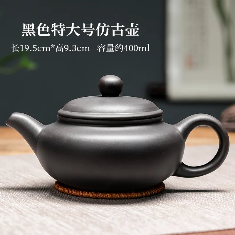 400cc Yixing Teapot Tea Pot filter Xishi Pot Beauties Handmade Purple Clay Teaware customized Gifts Drinkware Set Drink Puer