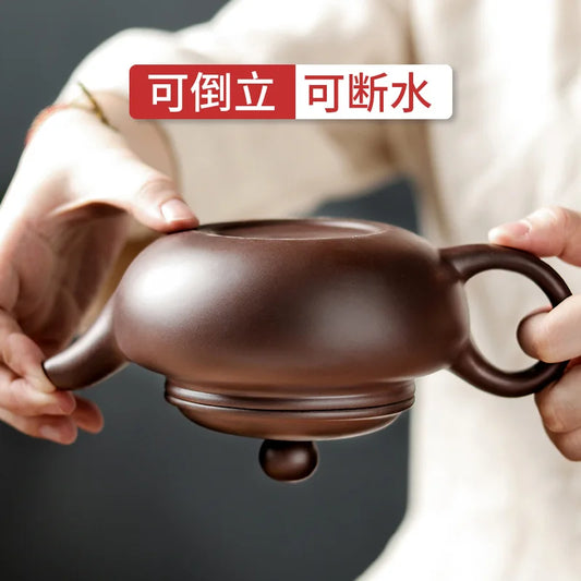 400cc Yixing Teapot Tea Pot filter Xishi Pot Beauties Handmade Purple Clay Teaware customized Gifts Drinkware Set Drink Puer