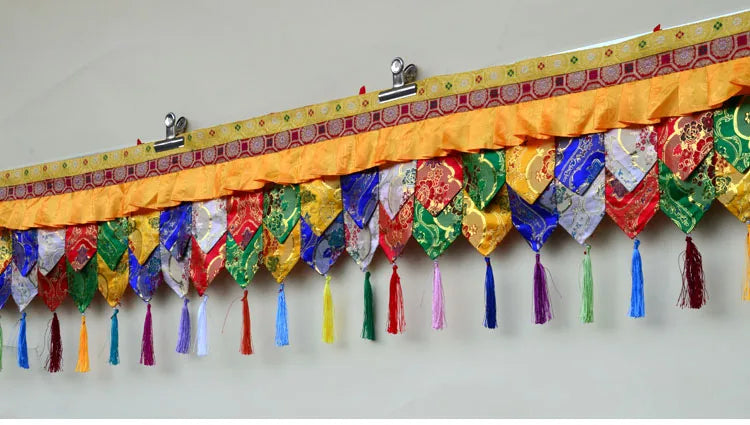 400cm long Wholesale Buddhist supply Buddhism HOME Temple buddha hall Wall enclosure Deco Enclosing Tapestry draperies curtain