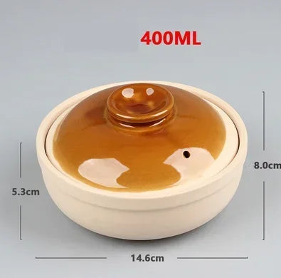 400ml Casserole Rice Noodle Casserole Porridge Pottery Pot Pottery Kitchen Soup Pots Pans Clay Pot Chaoshan Chaozhou