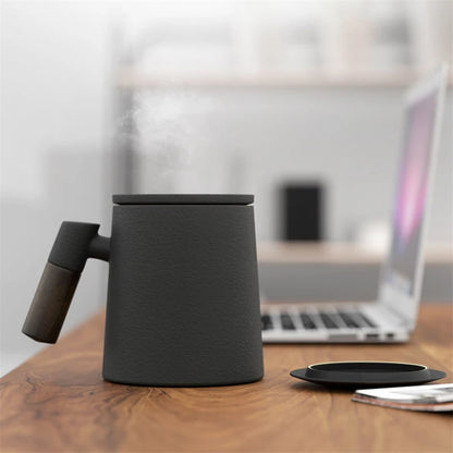 400ml Ceramic Coffee  Tea Mug With Handle Filter Lid For Home Porcelain Cup Office Tea Mug Premium Gifts Tea Strainer