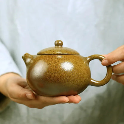 400ml Chinese Yixing Teapot Zisha Xishi Tea Pot Handmade Raw Ore Tea Set Purple Clay Kettle Tea Ceremony Customized Gifts