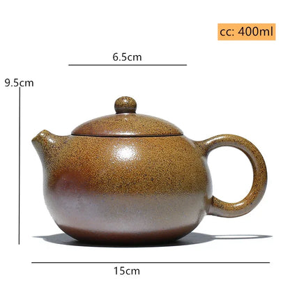 400ml Chinese Yixing Teapot Zisha Xishi Tea Pot Handmade Raw Ore Tea Set Purple Clay Kettle Tea Ceremony Customized Gifts