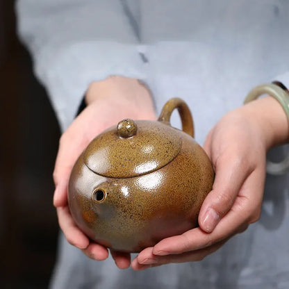 400ml Chinese Yixing Teapot Zisha Xishi Tea Pot Handmade Raw Ore Tea Set Purple Clay Kettle Tea Ceremony Customized Gifts