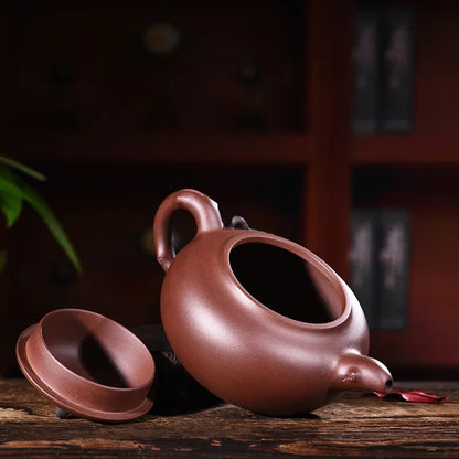 400ml Genuine Yixing Zisha Tea Pot Famous Handmade Raw Ore Purple Clay Pine Teapot Kung Fu Tea Kettle Free Shipping