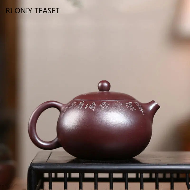 400ml High-end Yixing Raw Ore Purple Clay Teapots Famous Handmade Large Capacity Xishi Tea Pot Kettle Chinese Zisha Tea Set
