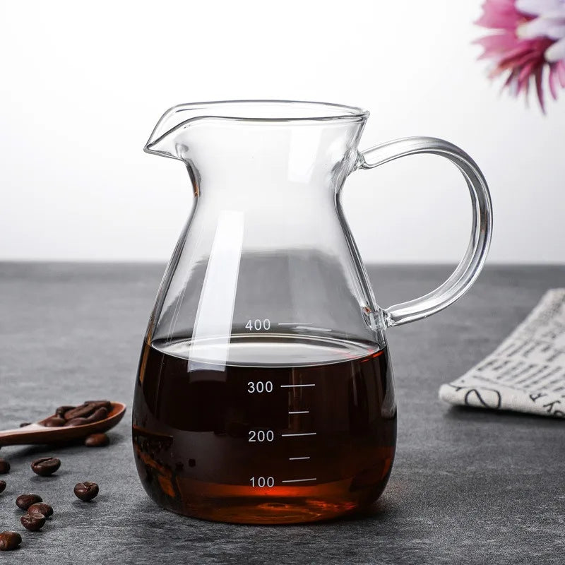 400mlGlass Coffee Pot Cold Brew Coffee Maker Nordic America Heat Resistant Coffee Kettle Milk Jug Tea Pot Teapot ICED Coffee Pot