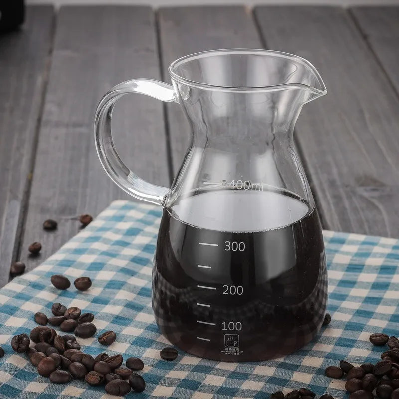 400mlGlass Coffee Pot Cold Brew Coffee Maker Nordic America Heat Resistant Coffee Kettle Milk Jug Tea Pot Teapot ICED Coffee Pot