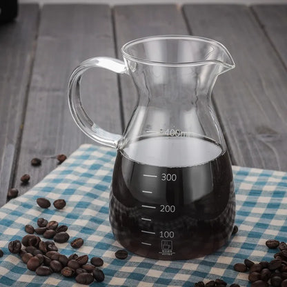 400mlGlass Coffee Pot Cold Brew Coffee Maker Nordic America Heat Resistant Coffee Kettle Milk Jug Tea Pot Teapot ICED Coffee Pot
