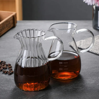 400mlGlass Coffee Pot Cold Brew Coffee Maker Nordic America Heat Resistant Coffee Kettle Milk Jug Tea Pot Teapot ICED Coffee Pot