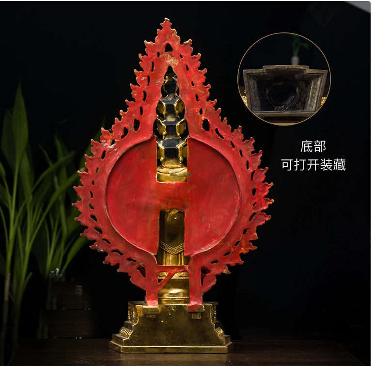 40CM Large # Tibetan Buddhism bless family home Safety Health wealth efficacious Protection Thousand hand Guanyin Buddha