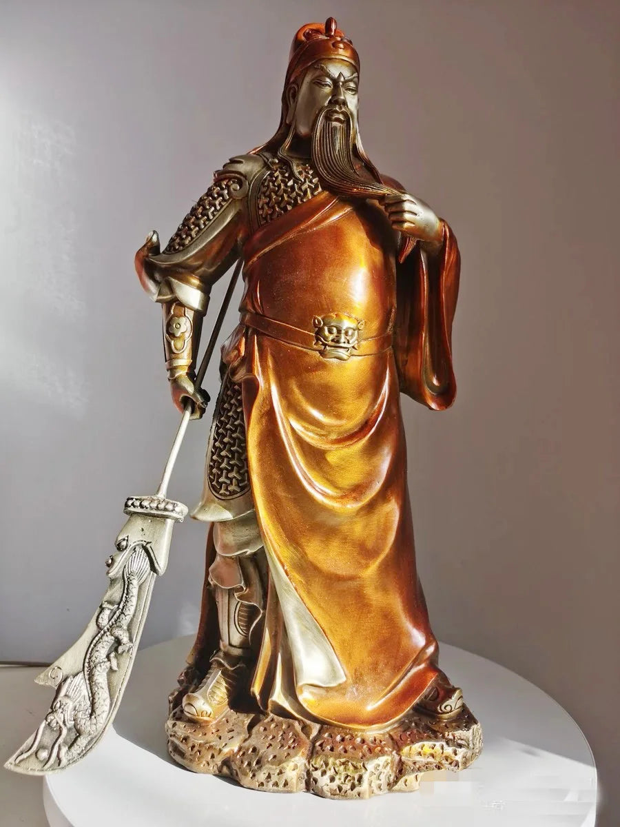 40CM Southeast Asia Company home High grade God of wealth Buddha statue thriving business Money Good luck CAI SHEN GUAN GONG