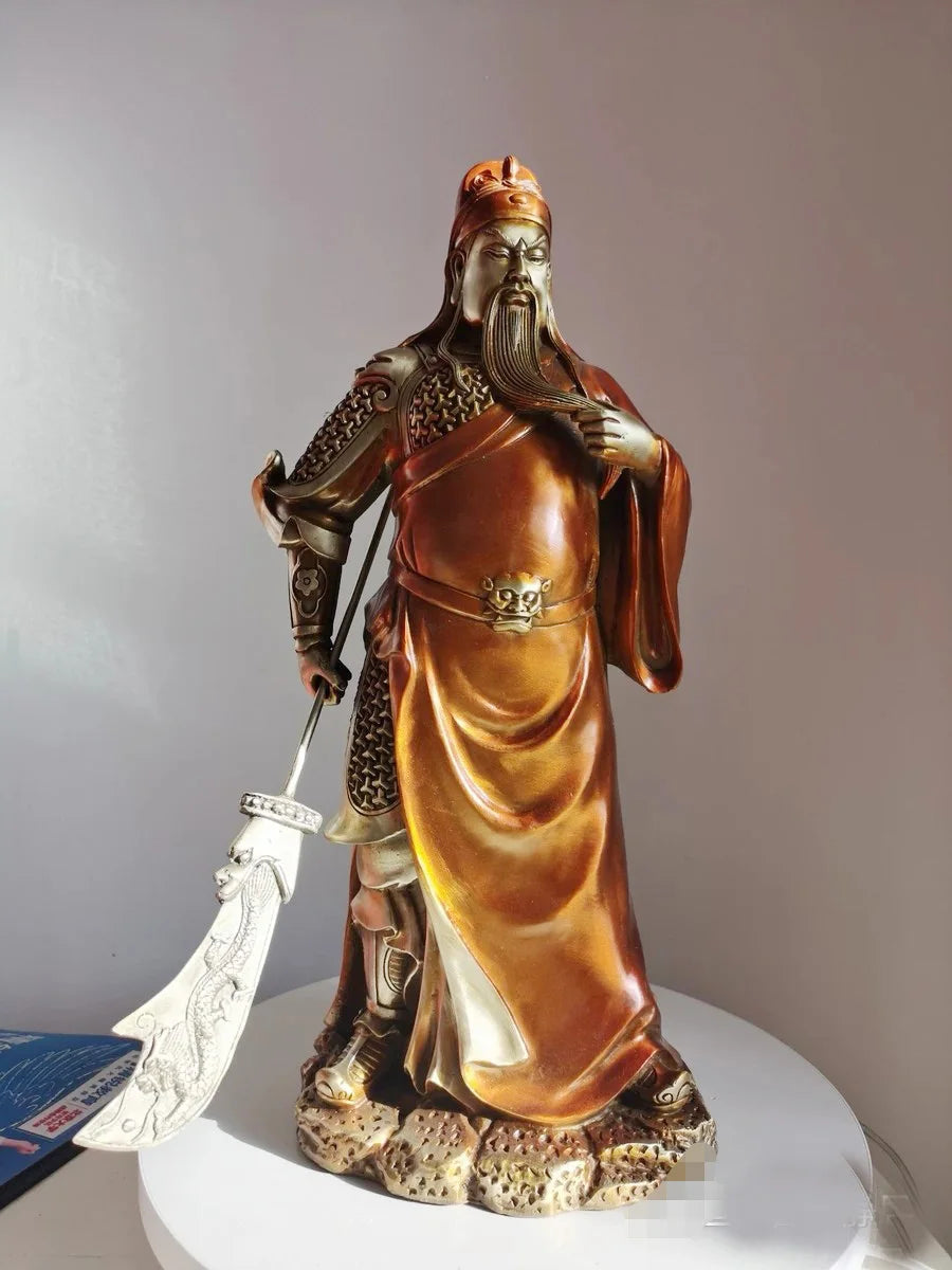 40CM Southeast Asia Company home High grade God of wealth Buddha statue thriving business Money Good luck CAI SHEN GUAN GONG