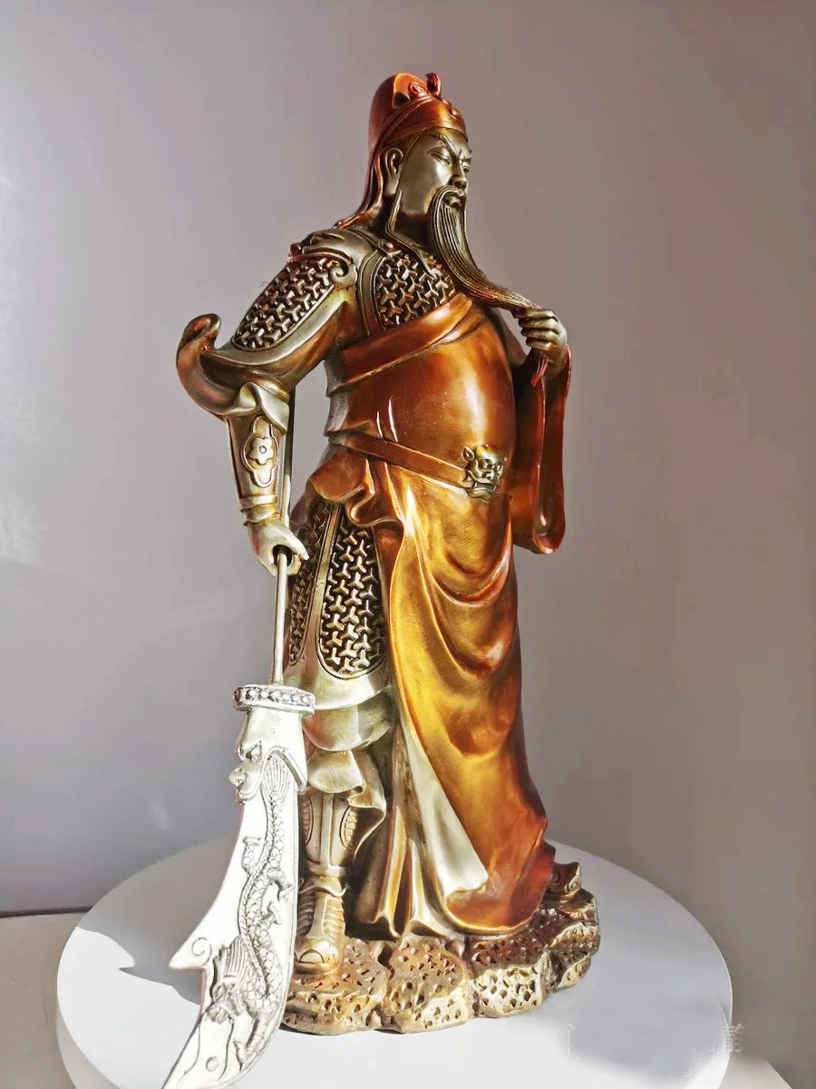 40CM Southeast Asia Company home High grade God of wealth Buddha statue thriving business Money Good luck CAI SHEN GUAN GONG