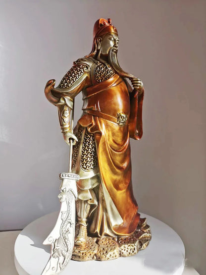 40CM Southeast Asia Company home High grade God of wealth Buddha statue thriving business Money Good luck CAI SHEN GUAN GONG