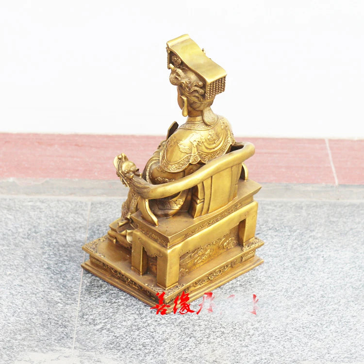 40CM huge HOME House Talisman Protection Meizhou Mazu Goddess Matsu Goddess of the Sea FENG SHUI brass art statue