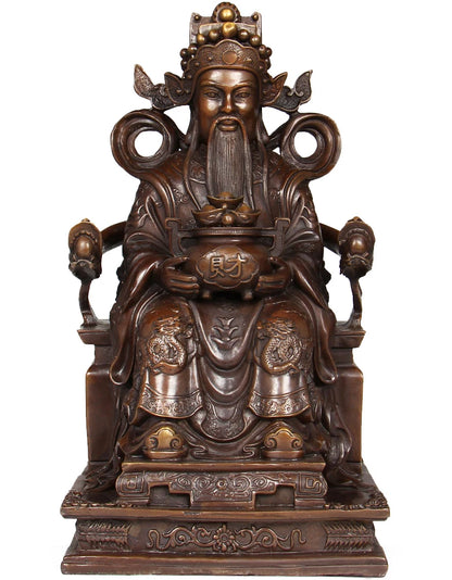 40CM large 2023 home office store Business thriving bring wealth fortune CAI SHEN fortune GOD statue bronze FENG SHUI Sculpture