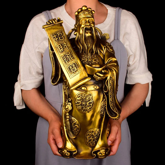 40CM #open business Company SHOP Store home TOP efficacious Talisman Mascot- bring wealth fortune GOD CAI SHEN FENG SHUI statue