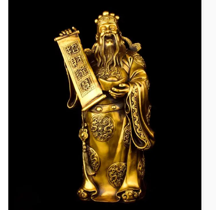 40CM #open business Company SHOP Store home TOP efficacious Talisman Mascot- bring wealth fortune GOD CAI SHEN FENG SHUI statue