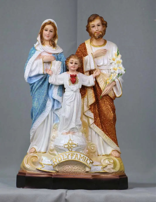40CM tall # HOME Church TOP Religious Catholicism Christianism Holy Family Child Jesus the Virgin Mary Saint Joseph art statue