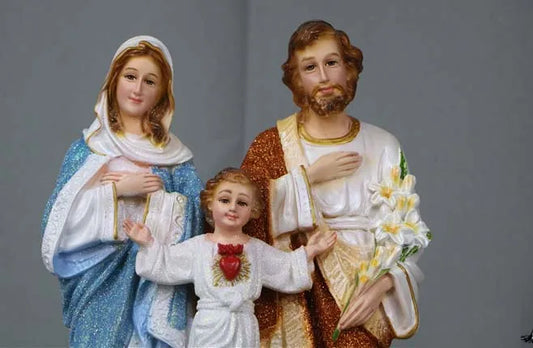 40CM tall # HOME Church TOP Religious Catholicism Christianism Holy Family Child Jesus the Virgin Mary Saint Joseph art statue