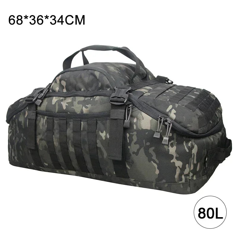 40L 60L 80L Travel Duffel Bag Military Tactical Backpack with Adjustable Strap Weekender Bag for Men Women Waterproof Gym Bags