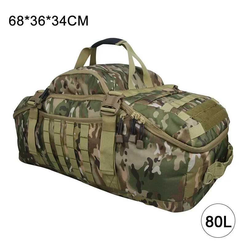 40L 60L 80L Travel Duffel Bag Military Tactical Backpack with Adjustable Strap Weekender Bag for Men Women Waterproof Gym Bags