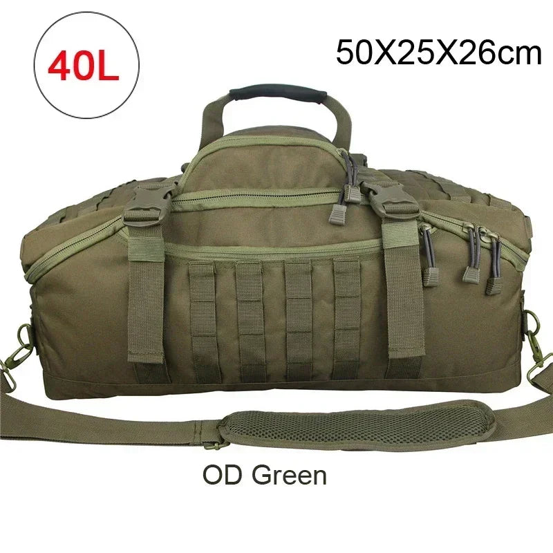 40L 60L 80L Travel Duffel Bag Military Tactical Backpack with Adjustable Strap Weekender Bag for Men Women Waterproof Gym Bags